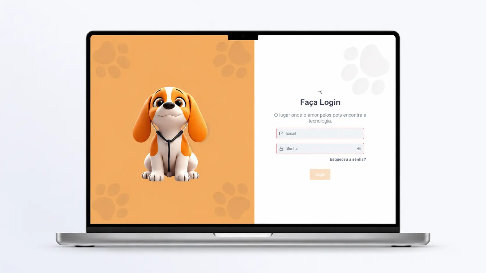 Tela de login do 4Paws