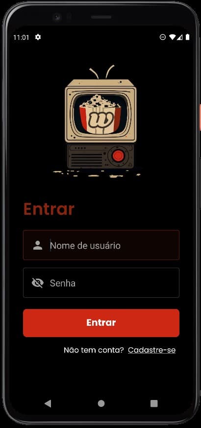 Tela de login do Watched